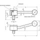 Flat adjustable lever made of stainless steel GN 125.5-40-M12-50-D - Adjustable lever made of stainless steel, with threaded pin
