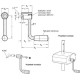 Stainless steel crank GN 369.5-63-B10-N - with transverse notch