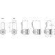 Lock with bolt CQ/A-M22x1.5-45-16 - with socket key, zinc alloy