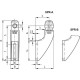 Side guide holder bracket SPR.14-B - for axial and angular positioning