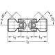 Cross joint DIN 808-50-K25-163-DW - steel, needle bearing