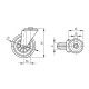 Swivel wheel diameter 150 mm, rubber with mounting hole, load capacity 130 kg RE.E2-150-FBL-N Swivel wheel diameter 150 mm, rubber with mounting hole, load capacity 130 kg RE.E2-150-FBL-N