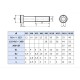 DIN 7984 M6x12 screw, class 8.8, white galvanized (100 pcs.)