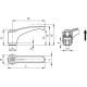 Adjustable handle ERZ.63 SST-M8 - stainless steel clamping element, threaded hole