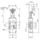 Pneumatinis vožtuvas 5/2 SB1 mechaniškai valdomas 1/4