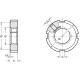 Slotted nut GN 1804.2-M35x1.5-ST - with thread lock