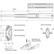 Telescopic stainless steel linear guide GN 1460-300-F-2-NI - full extension, load capacity up to 1050 n