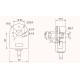 Incremental rotary encoder HKT3008-001G-1024B-5L, 1024imp/rev, 5VDC, fi30mm, hole 8mm, Push Pull, Yumo