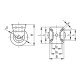 Fixed wheel fi 40mm polyurethane with mounting plate, load capacity 40 kg RE.C6-040-PBL Fixed wheel fi 40mm polyurethane with mounting plate, load capacity 40 kg RE.C6-040-PBL