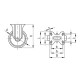 Fixed wheel fi 100mm rubber with mounting plate, load capacity 100 kg RE.G1-100-PBL-N-SST Fixed wheel fi 100mm rubber with mounting plate, load capacity 100 kg RE.G1-100-PBL-N-SST