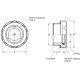 Liquid level indicator, stainless steel GN 743.5-24-M33x1.5-B - glass, resistance up to 180c