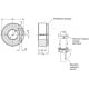 Split retaining ring made of stainless steel GN 7062.3-42-B18-NI - with damping washer