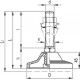 Swivel foot LV.A-125-APS-AS-M30x155 - technopolymer base, threaded pin, steel, galvanized
