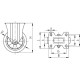 Fixed wheel fi 200mm rubber with mounting plate, load capacity 500 kg RE.G2-200-PSL-H