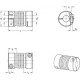 Bellows coupling GN 2244-19-B5-5-AL-NI - with clamping hub