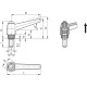 Adjustable handle MRX.80-SST-p-M12x30 - stainless steel threaded pin