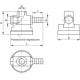 Magnetic base FHB.1/4 - for modular coolant pipe system, technopolymer
