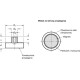Stainless steel permanent magnet GN 50.25-HF-63-14-M5 - flat, housing with internal thread