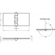 Hinge GN 1366-ST-120-50-A-BL - steel profile, for welding