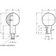 Swivel ball knob GN 319.5-25-M6-A - stainless steel pin