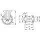 Fixed wheel fi 200mm polyurethane with mounting plate, load capacity 680 kg RE.F5-200-PSL-H-ESD