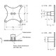 Monitor mount GN 197-D20-100-100-A-BL - aluminum