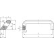 Inclined handle M.743/190 B-M8 - technopolymer
