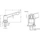 Adjustable lever GN 300.4-108-M12-85-SR - with threaded pin gray