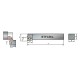 Folding lathe knife for external turning STFCL-2525M16 25 mm Left