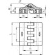 Hinge with opening limitation CFA.49-FB-M6 - bosses with threaded hole Hinge with opening limitation CFA.49-FB-M6 - bosses with threaded hole