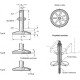 Machine foot GN 37-200-M42x2-125-C - with O-ring