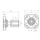 Flange bearing GFSM-10-IG