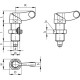 Locating pin PMT.200-10-M20x1.5-AK - steel pin, black oxide, with lock nut