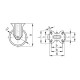 Fixed wheel fi 150mm plastic with mounting plate, load capacity 300 kg RE.F8-150-PBL-N Fixed wheel fi 150mm plastic with mounting plate, load capacity 300 kg RE.F8-150-PBL-N