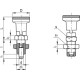 Vietos nustatymo kaištis PMT.101-SST-10-M20x1.5-AK - AISI 303 nerūdijančio plieno kaištis, su fiksavimo veržle