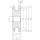Chain wheel for 2 units hind, 08A-1 (1/2) z16