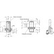 Pressure screw holder GN 809-12-M5 - for quick-release clamps with full arm
