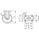 Fixed wheel fi 125mm plastic with mounting plate, load capacity 220 kg RE.F8-125-PBL-SST Fixed wheel fi 125mm plastic with mounting plate, load capacity 220 kg RE.F8-125-PBL-SST