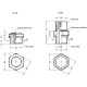 Vent valve GN 883-G3/4-160-B-MS - brass