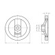 Multi-spoke handwheel GN 324-160-B16-A - Handwheel, solid, without handle