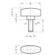 Stainless steel thumb screw GN 433-NI-26-M5-10-MT - stainless steel aisi cf-8