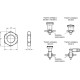Stainless steel flat locknut GN 909.5-M8x1 - for indexing pins