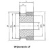 HTD 12-3M-09/1F sprocket for 9mm wide belt