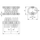 AVC-6-8-67 rope vibro-isolator - six loops