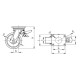 150mm polyurethane swivel wheel with brake and mounting plate, load capacity 1000 kg RE.F4-150-SSF-WEH