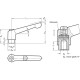 Adjustable lever GN 300-92-M10-CR chrome