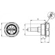 Magnetic plug TMB.1 1/4 - aluminum, operating temperature up to 180c