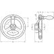 Multi-spoke handwheel DIN 950-GG-80-B12-F - handwheel with fixed handle