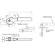 Stainless steel lever with double eccentric GN 917.1-12-20 -