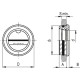 HRT.40-60 liquid level indicator - press-fit, technopolymer, operating temperature up to 100C